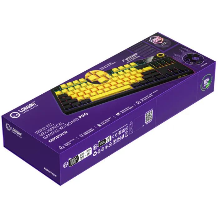 Клавиатура Lorgar KBP70TKLW Wireless TKL Mechanical Pro UA Black/Red (LRG-KBP70TKLW-BK-US) изображение 8