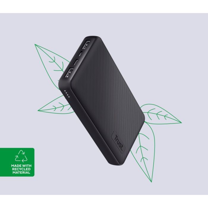 Батарея универсальная Trust 15000mAh Primo ECO, 2хUSB-A/USB-C, 15W, black (24677_TRUST) изображение 2