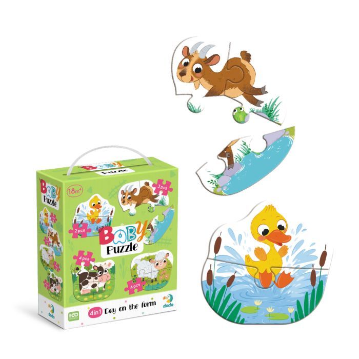 Пазл DoDo 4 в 1 Baby puzzle. День на фермі (300687) зображення 2