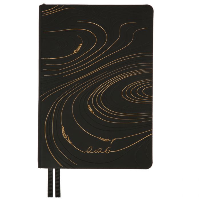 Еженедельник Leo planner А5 датированный 2026 "Enigma", мягкий, черный, 368 страниц (252700)