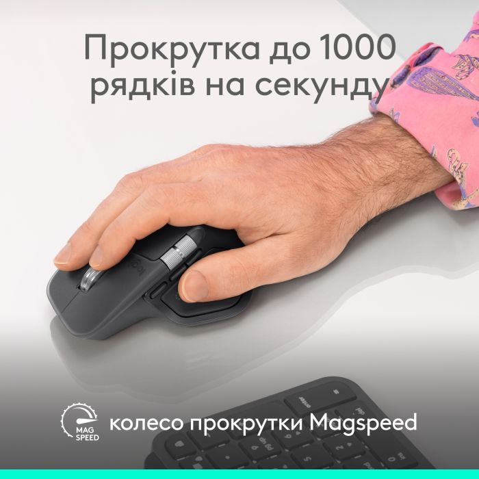 Мышка Logitech MX Master 4 for Business Wireless/Bluetooth Graphite (910-007617) изображение 5