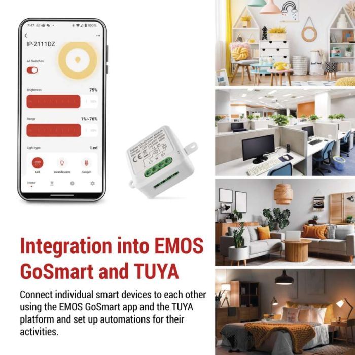 Модуль управління розумним будинком EMOS H5107 ZigBee 3.0 1-Channel Dimmer (H5107) зображення 10