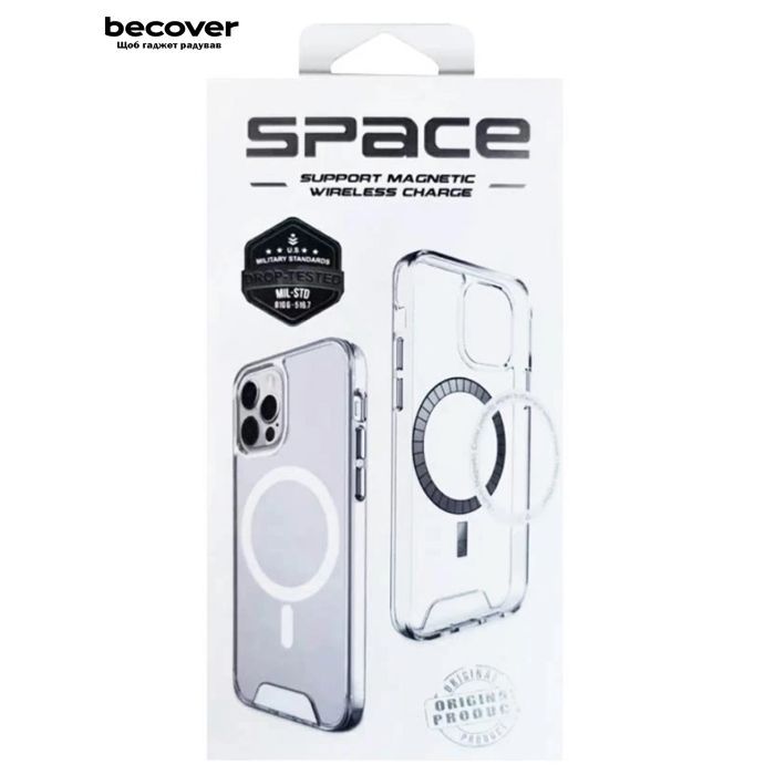 Чохол до мобільного телефона BeCover Space Case MagSafe Apple iPhone 16e Transparent (713884) зображення 6
