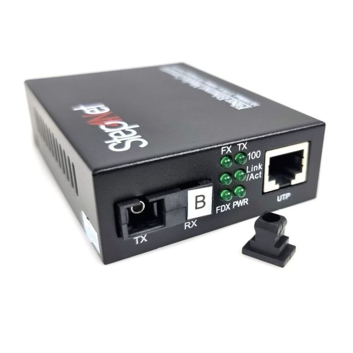 Медіаконвертер 10/100Base-TX to 100Base-FX, SM, 1310nm, SC/PC, 20км Step4Net (MC-R-0,1-1SM-1310nm-20-LFP) зображення 2