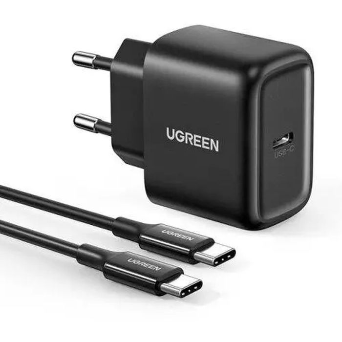 Зарядное устройство Ugreen USB-C PD25W + cable USB-C to USB-C 2.0m CD250 black (50581)