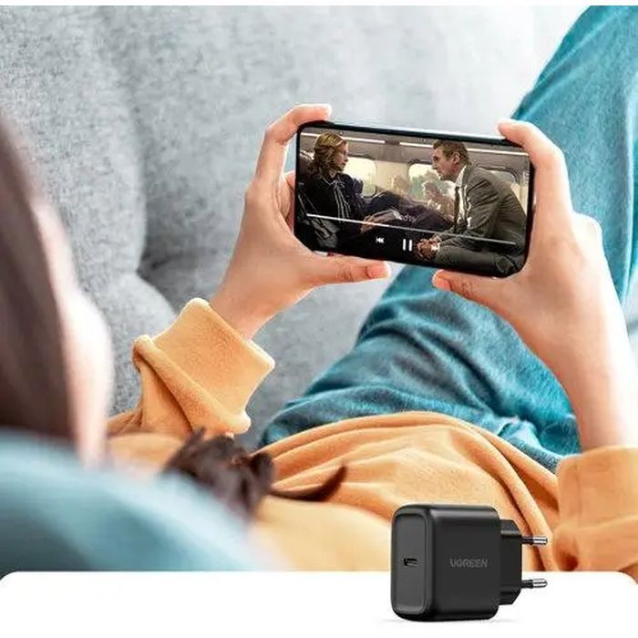 Зарядное устройство Ugreen USB-C PD25W + cable USB-C to USB-C 2.0m CD250 black (50581) изображение 9