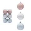 Елочная игрушка Chomik пластикові кульки комплект 6 шт, 6 см, блакитний, рожевий, сріблястий (5900779840577) изображение 3