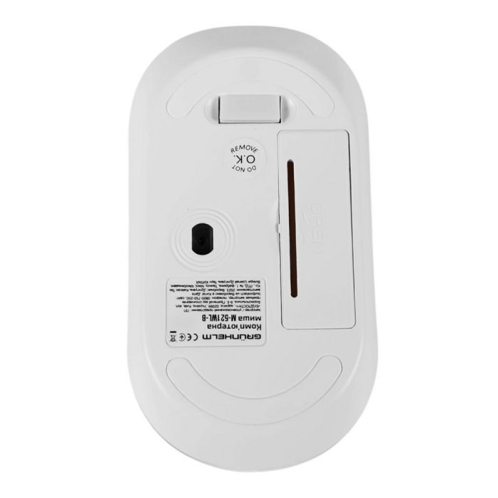 Мышка Grunhelm M-521WL-B Wireless White (126873) изображение 4 Мышка Grunhelm M-521WL-B Wireless White (126873) изображение 4