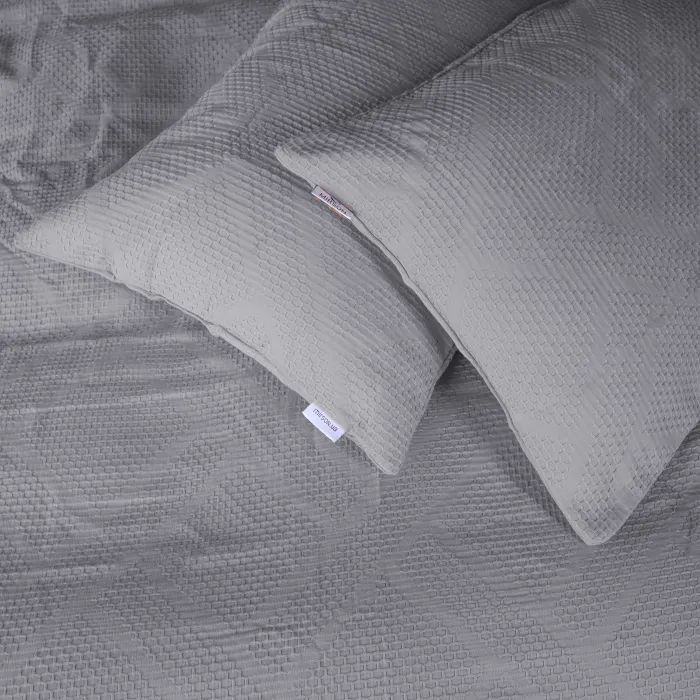 Постельное белье MirSon №20-02 Waffle Gray 172х210 двуспальный (2200011032863) изображение 3