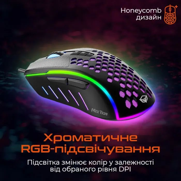 Мышка Meetion GM15 USB Black (MT-GM015-A) изображение 4