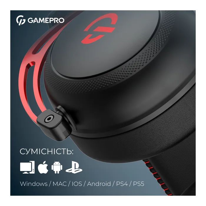 Наушники GamePro Asgard Skald Origin Black/Red (HS850BR) изображение 11