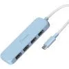 Концентратор J5create USB-C to 4xUSB-A 3.2 10Gbps cyan (JCH341EC-N)
