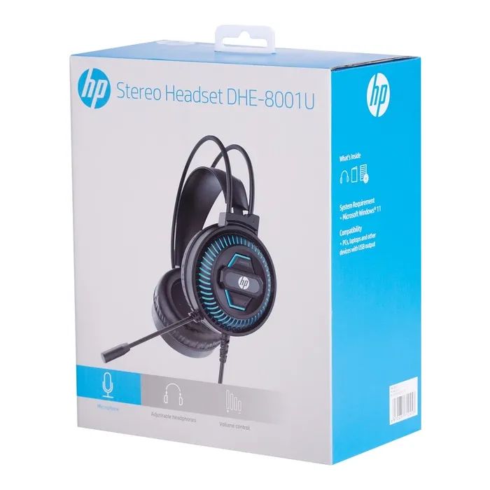 Навушники HP DHE-8001U LED USB Black (DHE-8001U) зображення 6