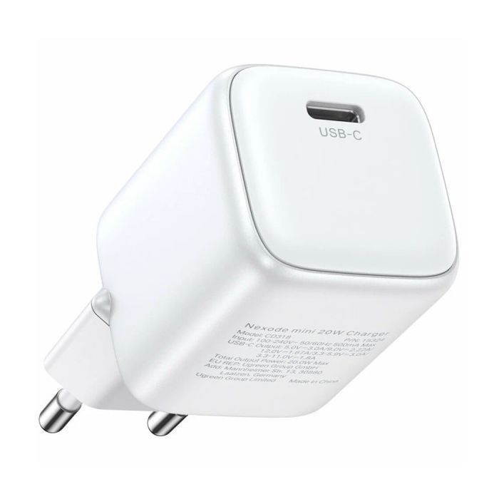 Зарядное устройство UGREEN USB-C PD20W GaN X512 white (55554)