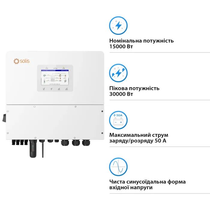 Солнечный инвертор Solis S6 20kW HV-Batteries (S6-EH3P20K-H) изображение 2