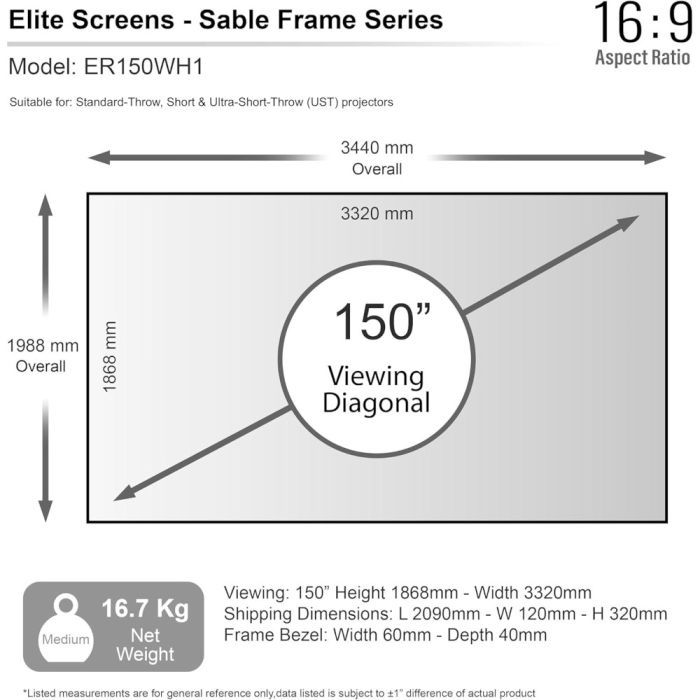 Проекционный экран Elite Screens ER150WH1 изображение 4