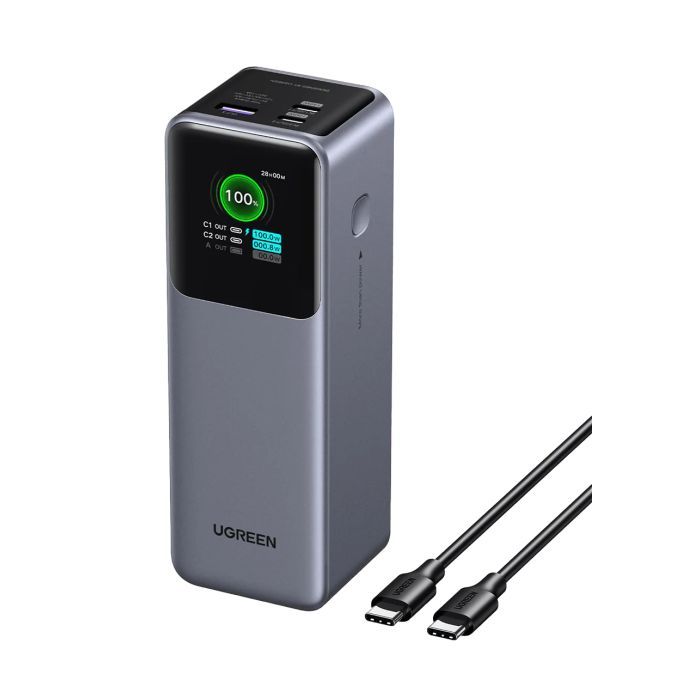 Батарея універсальна Ugreen 25000 mAh 200W Fast Charging Space Gray (U_35525B) зображення 2