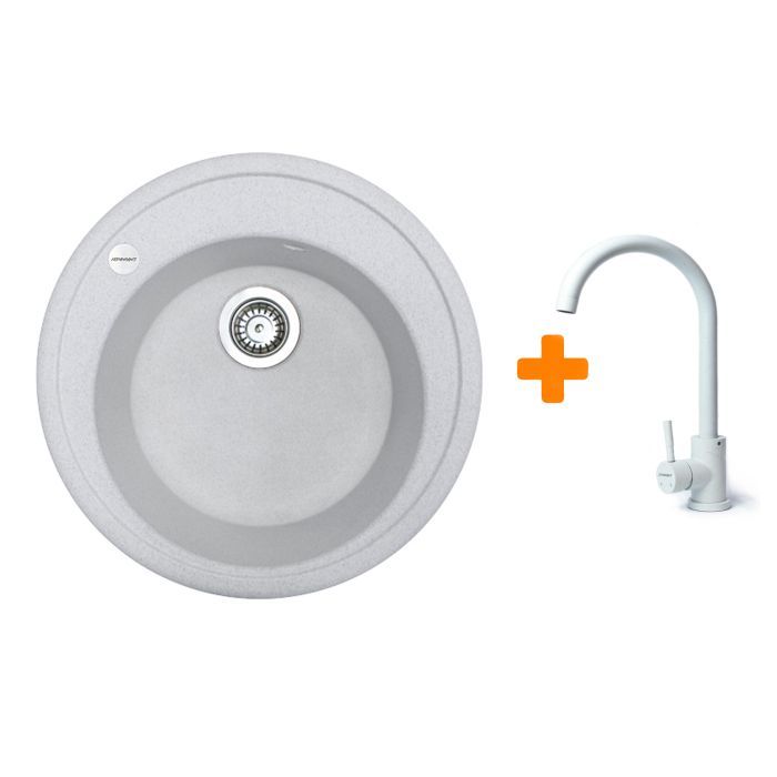Мийка кухонна Adamant Sun Old stone + змішувач (4824296910110)