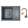 Мийка кухонна Adamant Minimal сірий + змішувач (1824296912304)