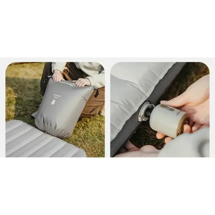 Матрац надувний Naturehike CNK2450WS034, 198х68х9.5 см, коричневий, із мішком для надування (6927595798881) зображення 6