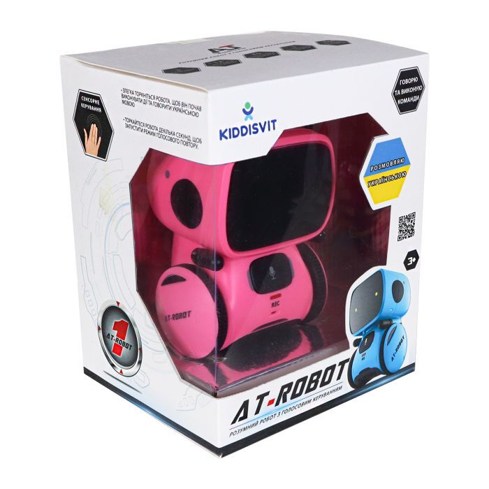 Интерактивная игрушка AT-Robot робот с голосовым управлением розовый, украинский (AT001-04-UKR) изображение 9