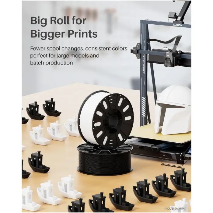 Пластик для 3D-принтера ELEGOO PETG 4x3кг, 1.75мм, white (50.203.0630) зображення 2
