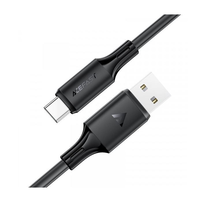 Дата кабель USB 2.0 AM to USB-C 1.2m 3A 60W silicone black Acefast (6974316284178) изображение 2