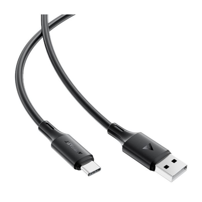 Дата кабель USB 2.0 AM to USB-C 1.2m 3A 60W silicone black Acefast (6974316284178) изображение 3