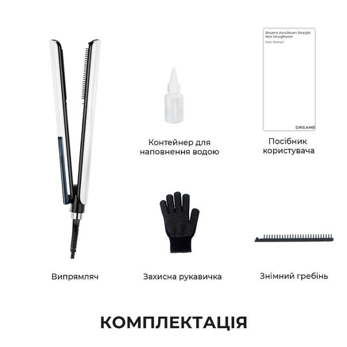 Выпрямитель для волос Dreame AuraSteam Straight White AA01A (AA01A-WH) изображение 12