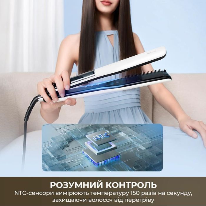 Выпрямитель для волос Dreame AuraSteam Straight White AA01A (AA01A-WH) изображение 8