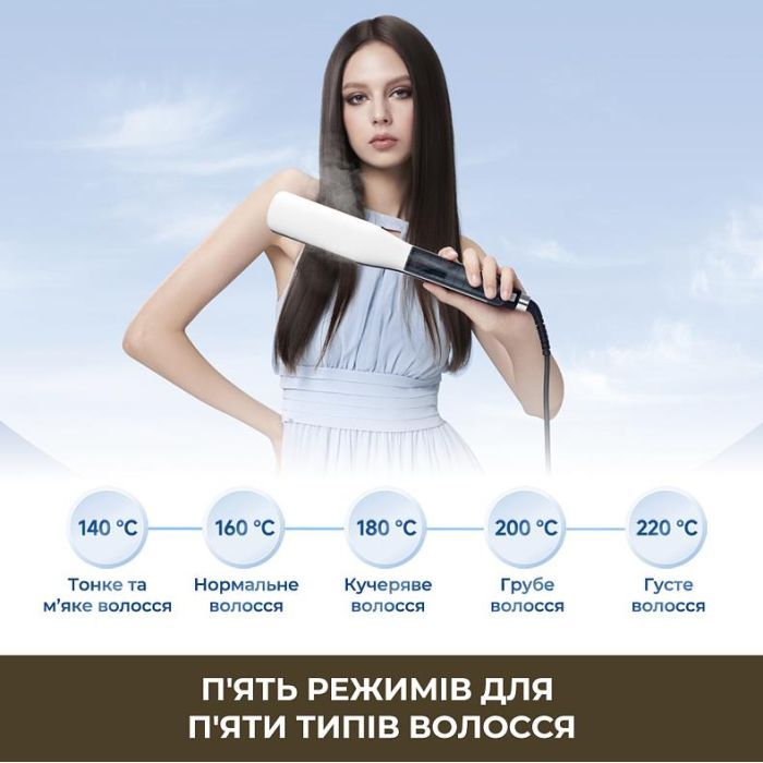 Выпрямитель для волос Dreame AuraSteam Straight White AA01A (AA01A-WH) изображение 9