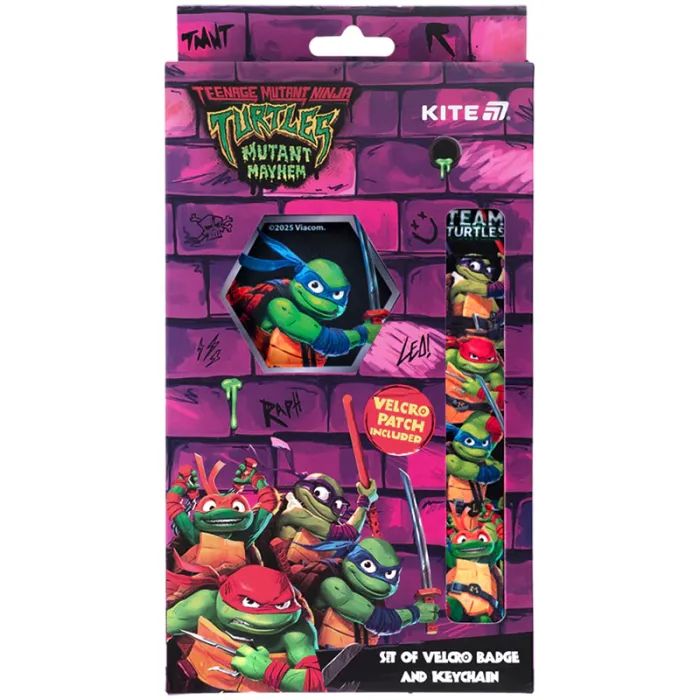 Бейдж Kite на липучке и подвеска TMNT Mutant Mayhem (NT25-3010)