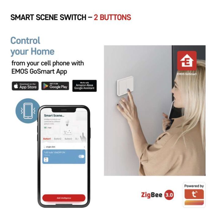 Розумний вимикач EMOS H5012 2 buttons ZigBee 3.0 (H5012) зображення 10