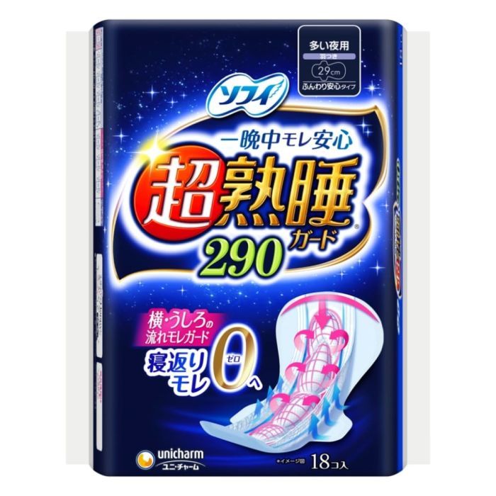 Гигиенические прокладки Unicharm Sofy Deep Sleep Guard Ночные 18 шт (4903111359387)