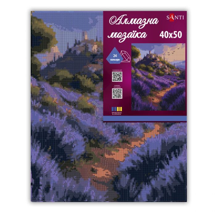 Картина по номерам Santi алмазна мозаїка Лаванда Провансу 40х50 см на підрамн (956054) изображение 2