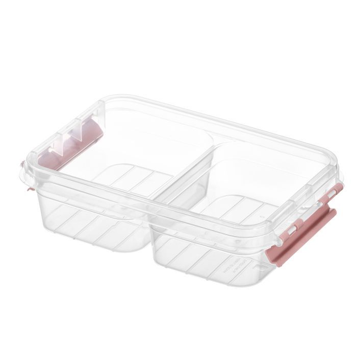 Харчовий контейнер Ardesto Fresh двосекційний 2х0.25л, пластик, прямокутна, блакитний (AR1302B) зображення 4