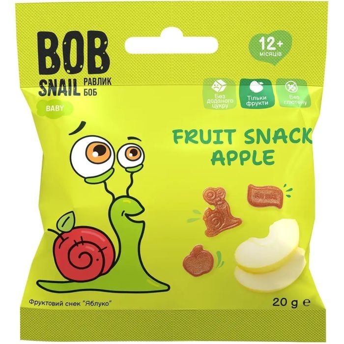 Дитячі снеки Bob Snail фруктові яблуко 20 г (1740850)