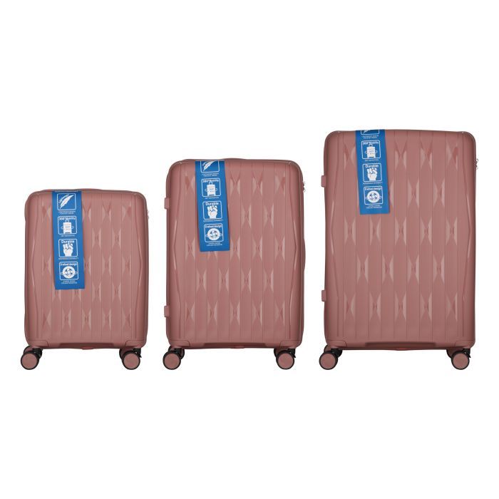 Набір валіз 2E M7979 (L+M+S) рожево-золотий (2E-PP-M7979-SET3-RG) зображення 2