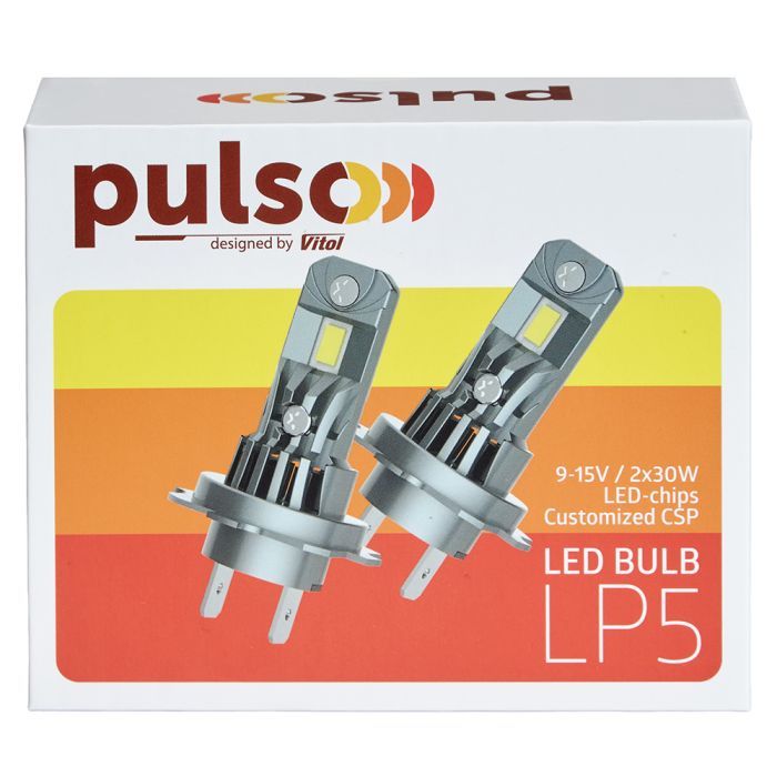 Автолампа PULSO LED-chips 3570 CSP/12v/2x30w/4000Lm/6500K (LP5-H11) изображение 4