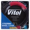 Чохол на руль VITOL M чорн./черв. (VLOD-F93 BK/RD M) зображення 4
