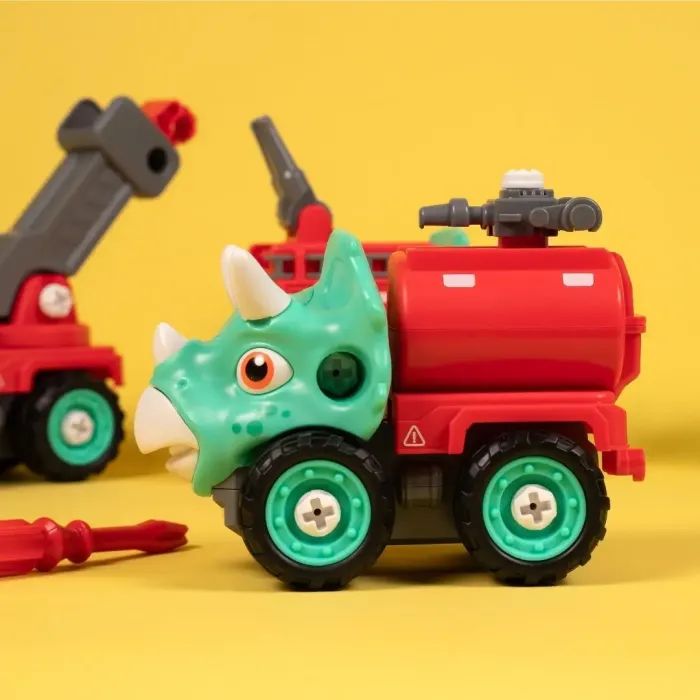 Конструктор Otamanko Машинка-конструктор Трансформер Динозавр 5 в 1 Красный/голубой (OTA-132TS) изображение 11