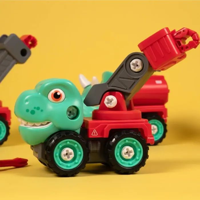 Конструктор Otamanko Машинка-конструктор Трансформер Динозавр 5 в 1 Красный/голубой (OTA-132TS) изображение 12