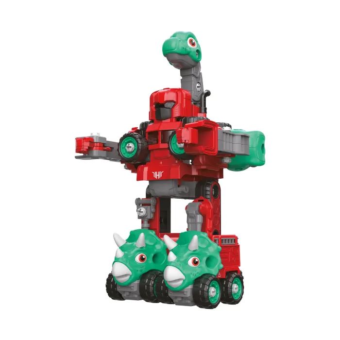 Конструктор Otamanko Машинка-конструктор Трансформер Динозавр 5 в 1 Красный/голубой (OTA-132TS)