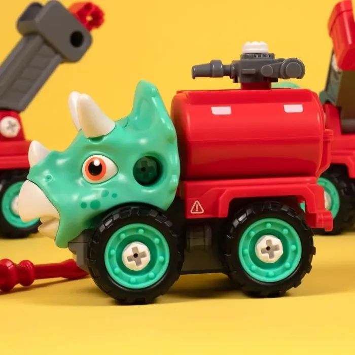 Конструктор Otamanko Машинка-конструктор Трансформер Динозавр 5 в 1 Красный/голубой (OTA-132TS) изображение 6