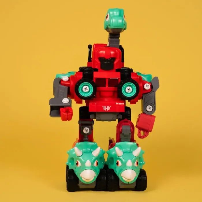 Конструктор Otamanko Машинка-конструктор Трансформер Динозавр 5 в 1 Красный/голубой (OTA-132TS) изображение 8