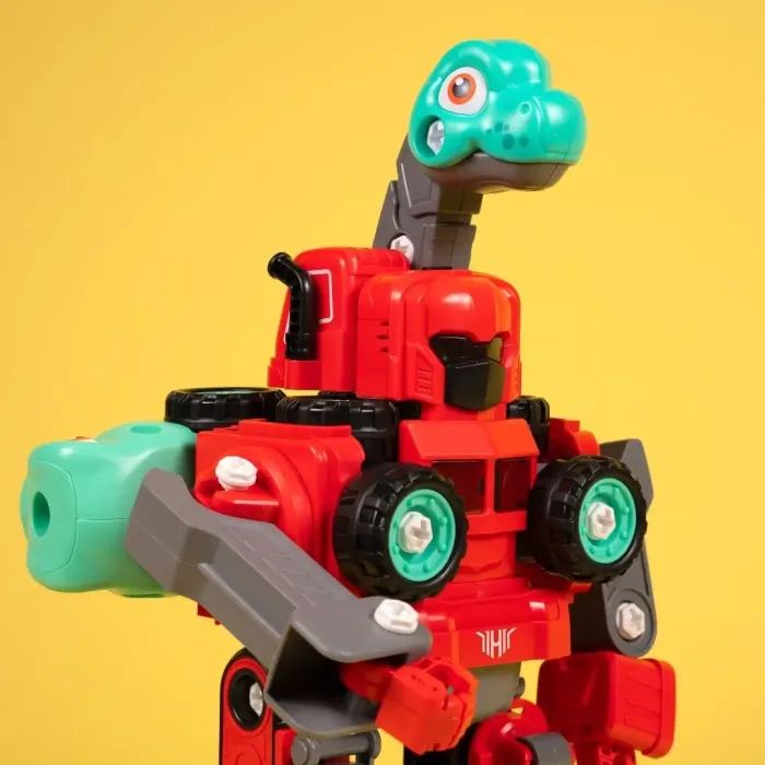 Конструктор Otamanko Машинка-конструктор Трансформер Динозавр 5 в 1 Красный/голубой (OTA-132TS) изображение 9