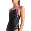 Купальник Arena Graphic Swimsuit Swim Pro Back 009024-590 чорний, рожевий 42 (3468337554066) изображение 3