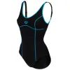 Купальник Arena Tania Clip Back Swimsuit One P 005974-580 чорний, блакитний 48 (3468336867785) изображение 4