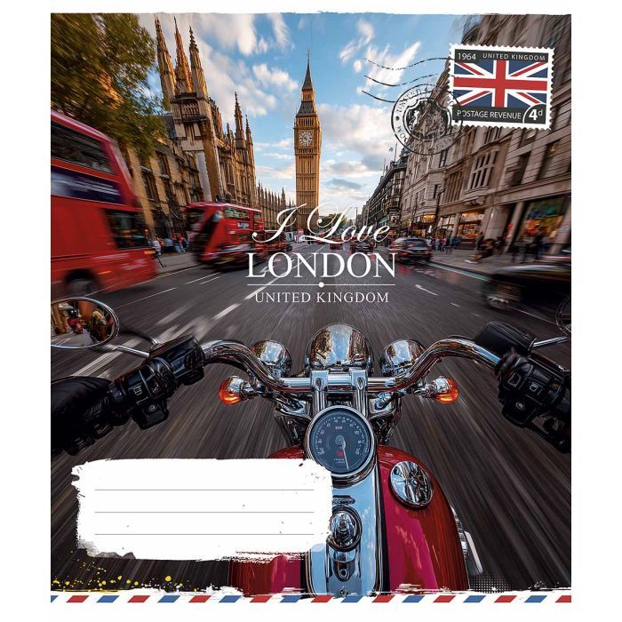 Зошит Школярик I love Paris 48 аркушів клітинка (048-3615K) зображення 3
