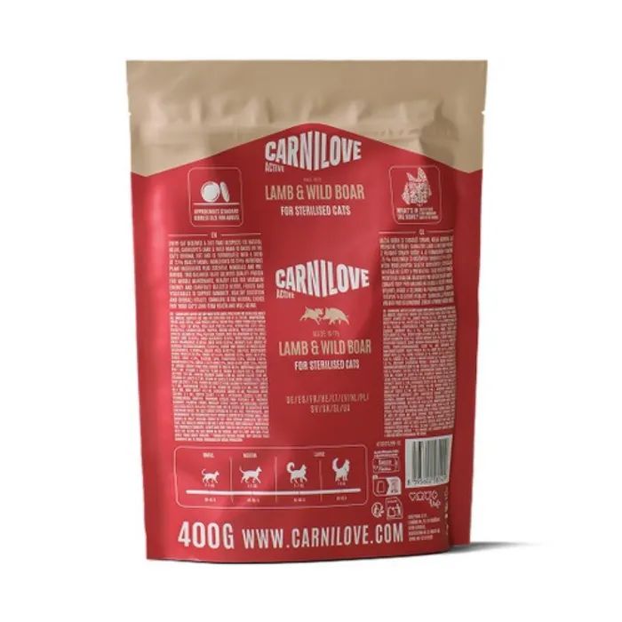 Сухой корм для кошек Carnilove Active Lamb & Wild Boar Sterilised 400 г (8595602581429) изображение 2